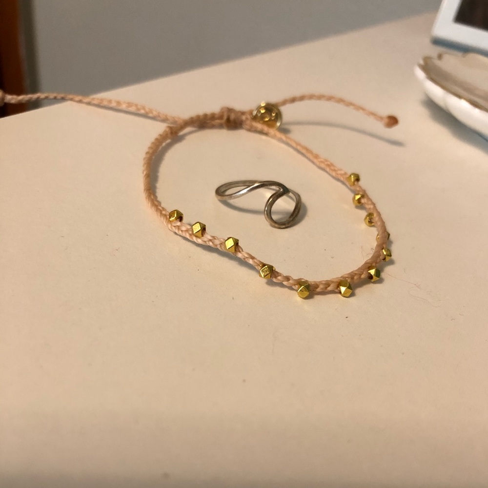 Pura Vida  wave ring and bracelet duo